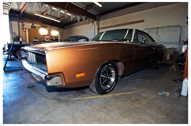 1969 Dodge Charger R T The car in the shop
